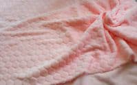 Double Sided Cuddle soft Fleece Fabric Material - BUBBLE PALE PINK